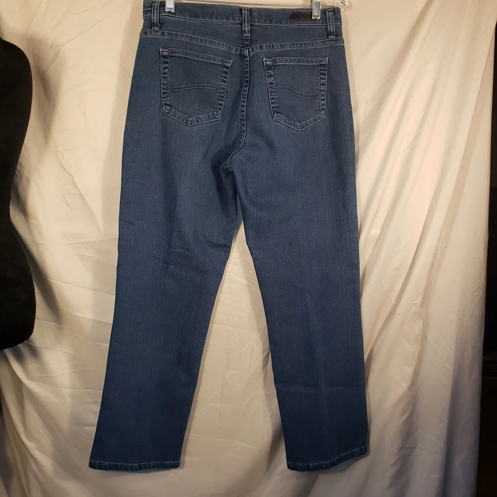 Lee Relaxed Fit Denim Blue Straight Leg Women's Jeans - 10 Short - Picture 5 of 6